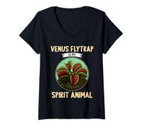 Womens Venus Flytraps Venus Flytrap V-Neck T-Shirt