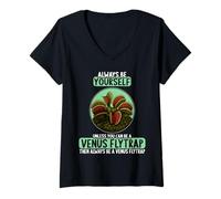 Womens Venus Flytraps Venus Flytrap V-Neck T-Shirt