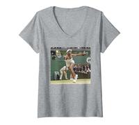 Womens Venus Williams Vs Serena Wimbledon Tennis Final 2002 V-Neck T-Shirt