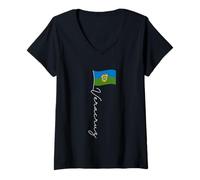Womens Veracruz Signature Flag Pole - Veracruzano Mexico Souvenir V-Neck T-Shirt