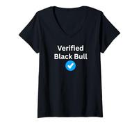 Womens Verified Black Bull - Sexy Gifts for Men and Women V-Neck T-Shirt