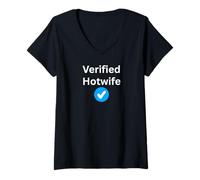 Womens Verified Hotwife - Sexy Gifts for Men and Women V-Neck T-Shirt