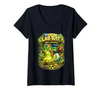 Women's Verified Lab Rat - Mildly Radioactive - Funny Science V-Neck T-Shirt