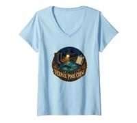 Women's Vernal Pool Crew Salamander Night Survey Wetland V-Neck T-Shirt