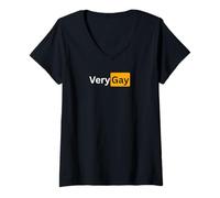 Womens Very Gay - Sexy Gifts for Gay Women V-Neck T-Shirt