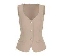 Women's vest Guess Structured Crepe Beige M