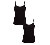 Women's Vest Top Cotton Daily Comfort Black White 2 Pack XS,S,M,L,XL,XXL - Falke