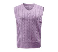 Womens Vest Tops Ladies' Solid Color Knit Pullover V Neck Sweater Sleeveless Cami for Party Yoga Gym Sport 2025 Summer Tank Tops (Purple, XL)