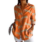 Womens Vest Tops Summer Casual Jumper Sleeveless Tunic Tank Tops Floral Pirnt Vest U-Neck Printed Tops Tee Vest Blouse Tops Ladies Beach Shirts Bat Wing Tops for Women UK Tops (Orange, XXXXXL)
