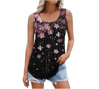 Women's Vests Summer Tops Plain Sleeveless Bouses Long Vest Tank Tops Scoop Neck Undershirt Loose Fit Shirts Basia Camisole Valueweight T Shirts Ladies Pleated Cami