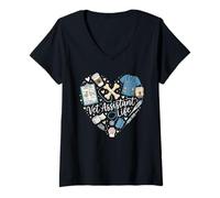 Women's Vet Assistant Life for Men Women Veterinary Vet Assistant V-Neck T-Shirt