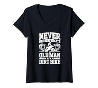 Women's Veteran Enduro Riders Love Hitting the Off Road Trails V-Neck T-Shirt
