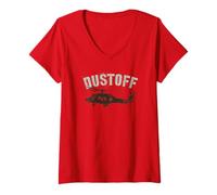 Womens Veterans DUSTOFF Medevac Helicopter Rescue Dad Pilot Soldier V-Neck T-Shirt
