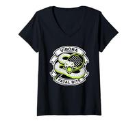 Women's Vibora Ironic Padel Player Sports V-Neck T-Shirt