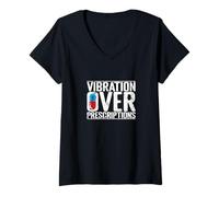 Women's Vibration Over Prescriptions Placebo V-Neck T-Shirt