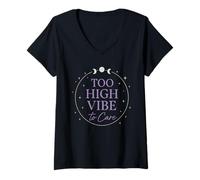 Womens Vibrational Match Manifesting Law of Attraction High Vibe V-Neck T-Shirt