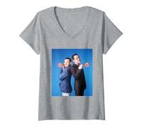 Womens Vic Reeves & Bob Mortimer Comedy Duo Shooting Stars V-Neck T-Shirt