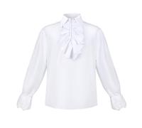 Womens Victorian Blouse Sale Clearance Ladies Gothic Ruffle Shirt Pirate Shirts Lace Long Sleeve Tops Lapel Collar Retro Steampunk Blouses Medieval Vintage Pullover Renaissance Top Halloween Costume