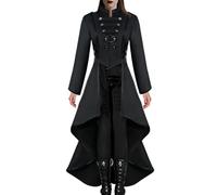 Women's Victorian Coat, Frac Victorian Woman, Steampunk Renaissance Coat - Long Victorian Swallowtail Trench Jacket, Gothic Tail Coat Uniform, Mantea Wedding Uniform