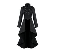 Women's Victorian Coat,Victorian Swallow Tail Long Trench Jacket | Victorian Coat Wedding Uniform, Vintage Renaissance Jacket, Gothic Tailcoat Uniform for Holiday