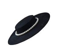 Womens Victorian Hat Vintage Tea Party Sun Hat Flowers Flat Hat (F)