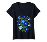 Women's Victorian Morning Glory Elegance V-Neck T-Shirt