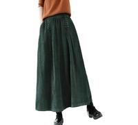 Women's Victorian Traditional Skirt Medieval High Waist Maxi Skirt Wide Flared Cord Maxi Skirt Asymmetrical Hem Flowy Midi Skirts A-line Long Skirt with Pockets Vintage Casual Skirt