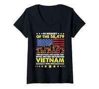 Womens Vietnam Veteran Memorial Day V-Neck T-Shirt