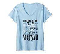 Womens Vietnam Veteran Memorial Day V-Neck T-Shirt