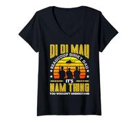 Womens Vietnam War Memory Vietnam Veteran Di Di Mau Memorial Day V-Neck T-Shirt