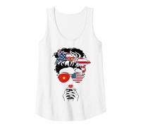 Womens Vietnamese American Coffee Mom Girl Sis Aunt Vietnam US Flag Tank Top