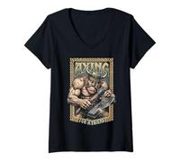 Women's Viking Axe Berserker Funny Axing for A Friend Warrior V-Neck T-Shirt
