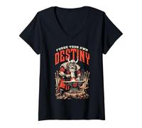 Womens Viking Blacksmith Warrior Sword Forge Your Own Destiny V-Neck T-Shirt