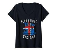 Womens Viking Iceland Iceland V-Neck T-Shirt
