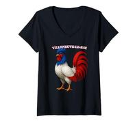 Womens VILLENEUVE-LE-ROI France Français Souvenir Article V-Neck T-Shirt