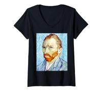 Women's Vincent Van Gogh Self Portrait V-Neck T-Shirt