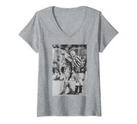 Womens Vinnie Jones Grabs Gazza Gascoigne Football Newcastle Utd V-Neck T-Shirt