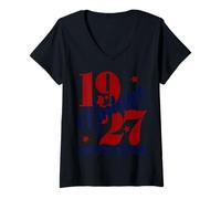 Womens Vintage 1927 Limited Edition 98th B-Day Mens Womens Present V-Neck T-Shirt