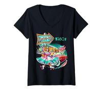 Women's Vintage 1950s Diner Café Drive in V-Neck T-Shirt