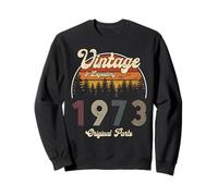 Womens Vintage 1973 Legendary Original Parts Retro Sunset Sweatshirt