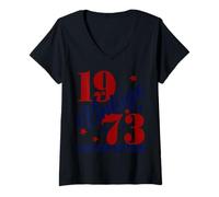 Womens Vintage 1973 Limited Edition 52nd B-Day Mens Womens Present V-Neck T-Shirt
