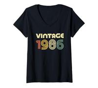 Womens Vintage 1986 Shirt Men Women 39th Birthday V-Neck T-Shirt