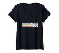Women's Vintage 1993 Established 1993 33rd Birthday Retro 33 V-Neck T-Shirt