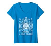 Womens Vintage 65th Birthday Women 65 Year Old Gifts 65th Birthday V-Neck T-Shirt