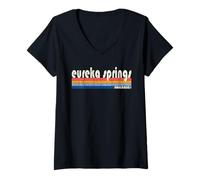Womens Vintage 70s 80s Style Eureka Springs AR T-Shirt V-Neck T-Shirt