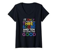 Womens Vintage 70th Birthday Celebrate 70 Years Party Legend V-Neck T-Shirt