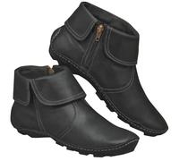 Women's Vintage Ankle Boots Soft Leather Zipper Ankle Boots Low Heel Fashion Womens Shoes Platform Boots Cowboy Boots for Women Boots for Women Size 6.5,3_Black