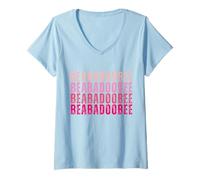 Womens Vintage Beabadoobee Personalized Name I Love Beabadoobee V-Neck T-Shirt
