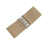Womens Vintage Belt，Elastic Belt Women's Accessories，50s Nurse Belt，Stretchy Belt With Silver Buckle & Clasp， Waist Belt For Dress Wide Belt Design Elasticated Belt For Women