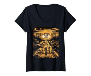 Women's Vintage Bicycle Landscape Biking est 2005 V-Neck T-Shirt